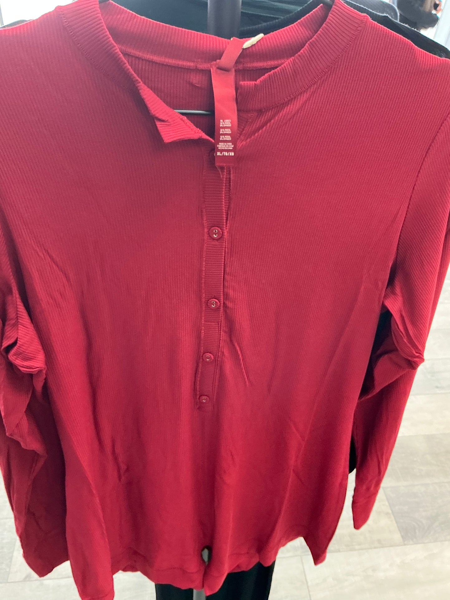 Skims Red Button Up Onesie