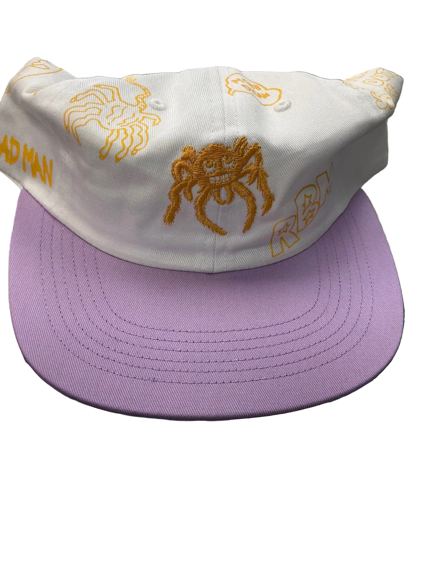 REALBADMAN WHITE SPIDER SNAPBACK HAT