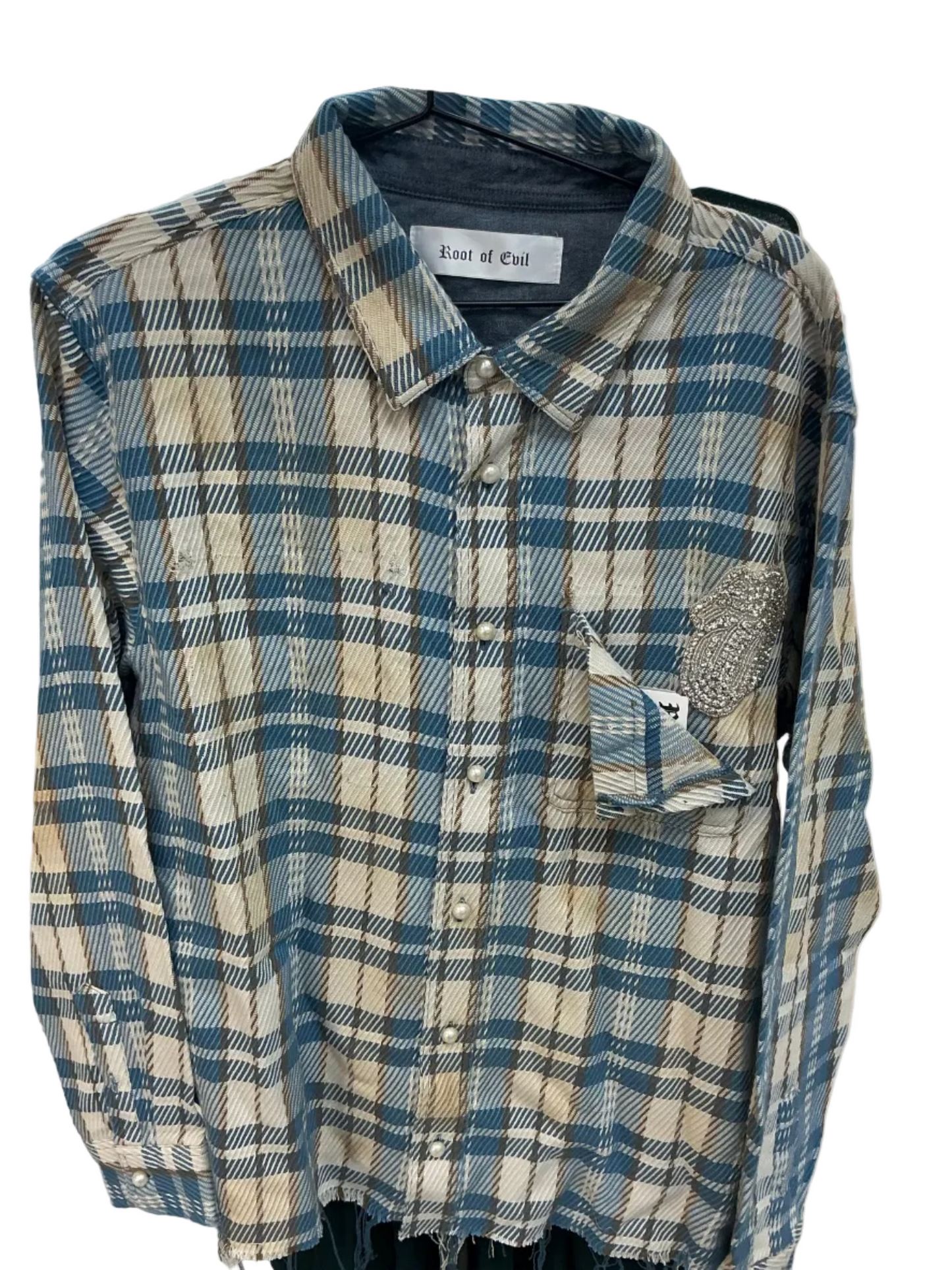 Root Of Evil Flannel “Lightblue”