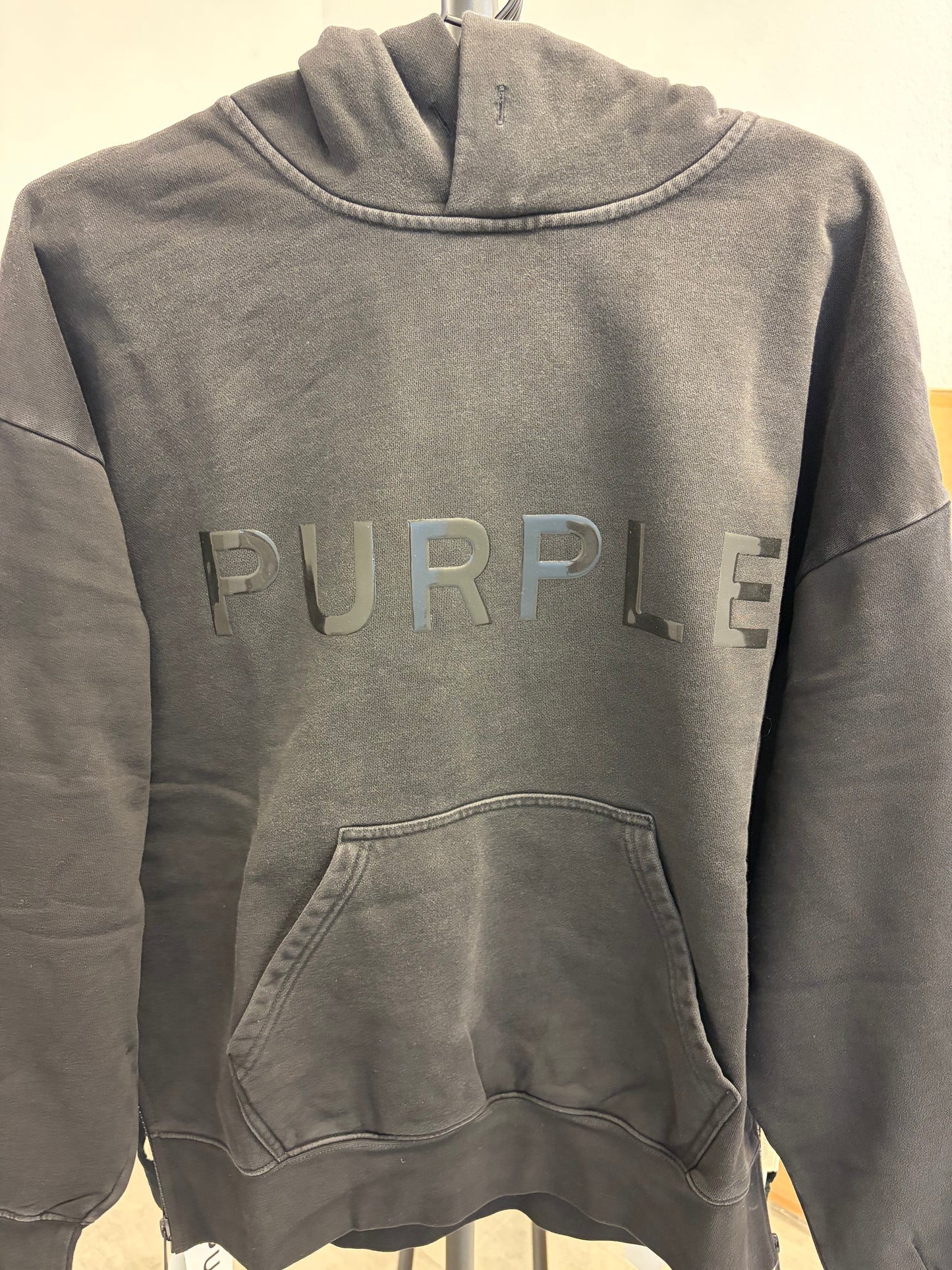 Purple MWT Fleece Faded Wordmark Hoodie
