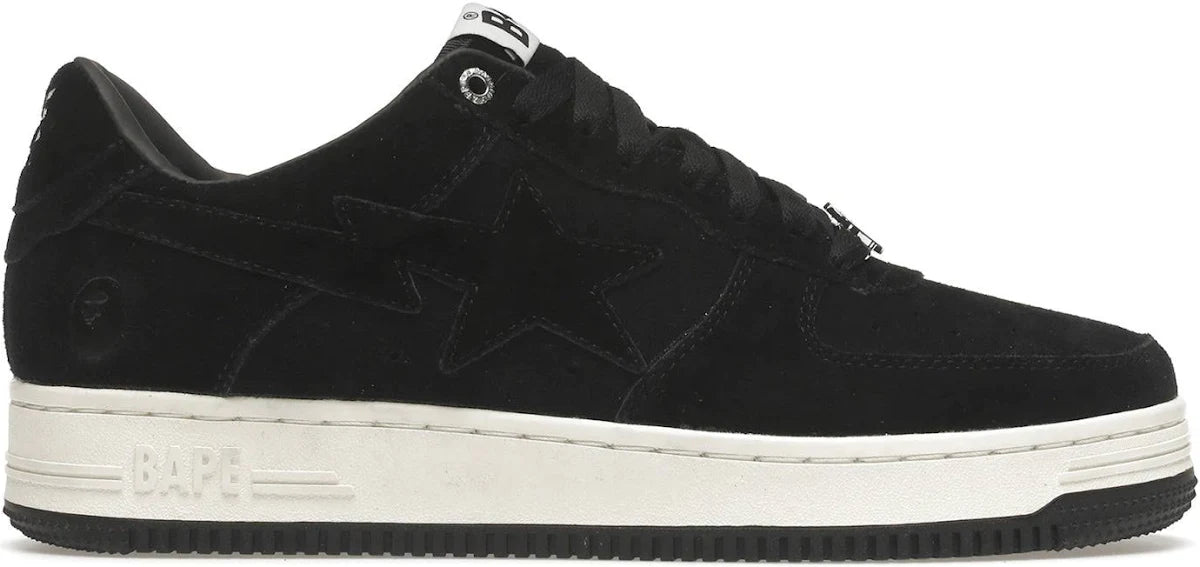 A Bathing Ape Bapesta Low Sneaker "Black Suede"