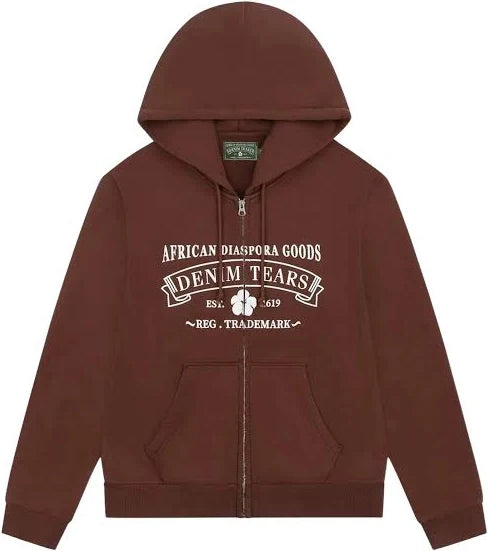 Denim Tears ADG Zip Hoodie "Brown"