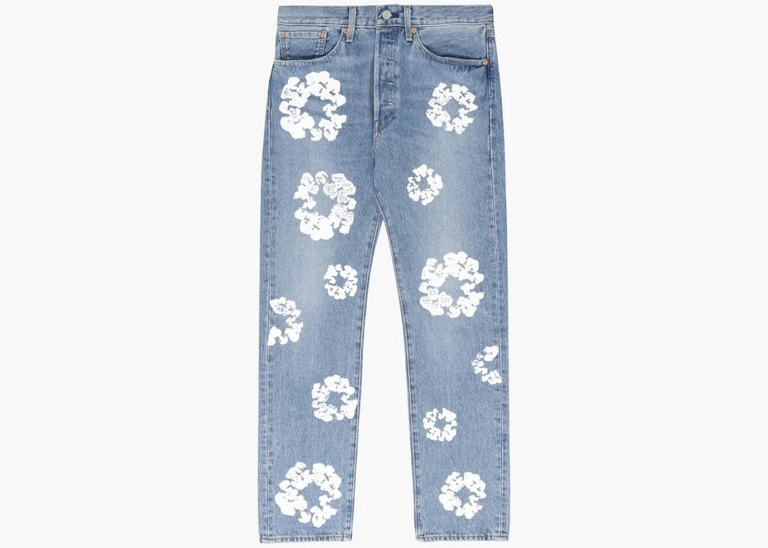 Denim Tears Wreath Light Wash Jeans