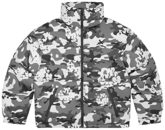 Denim Tears CW Puffer Jacket "White Camo"