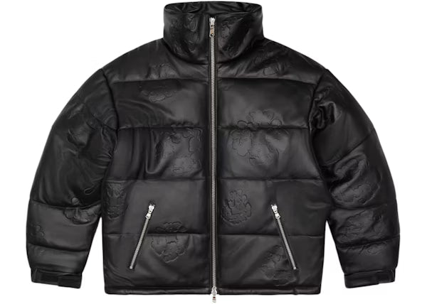 Denim Tears Leather Wreath Puffer Jacket "Black"