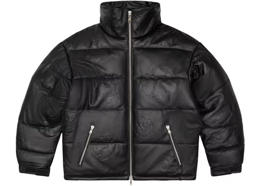 Denim Tears Leather Wreath Puffer Jacket "Black"