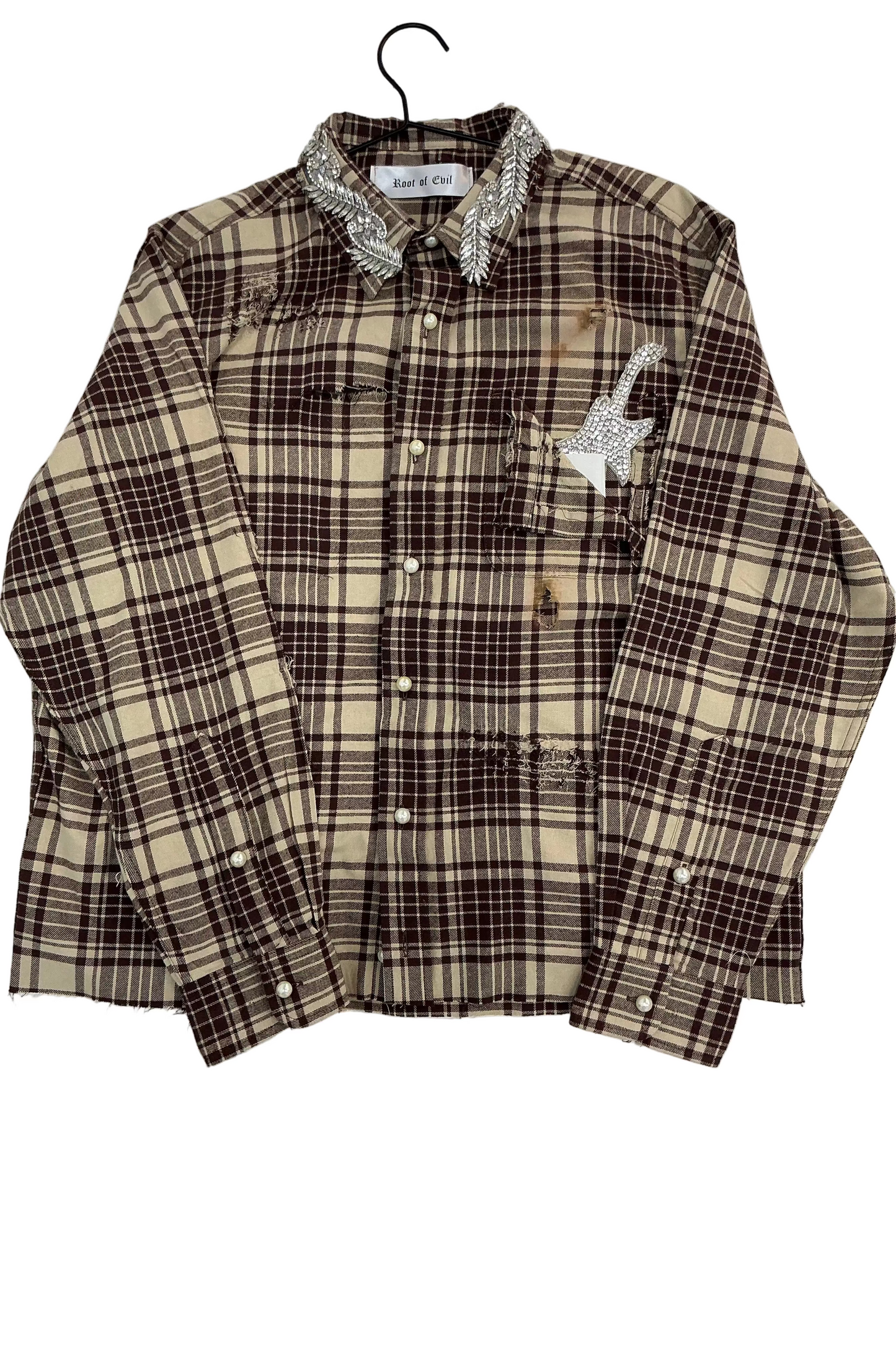 Root Of Evil Flannel “brown”