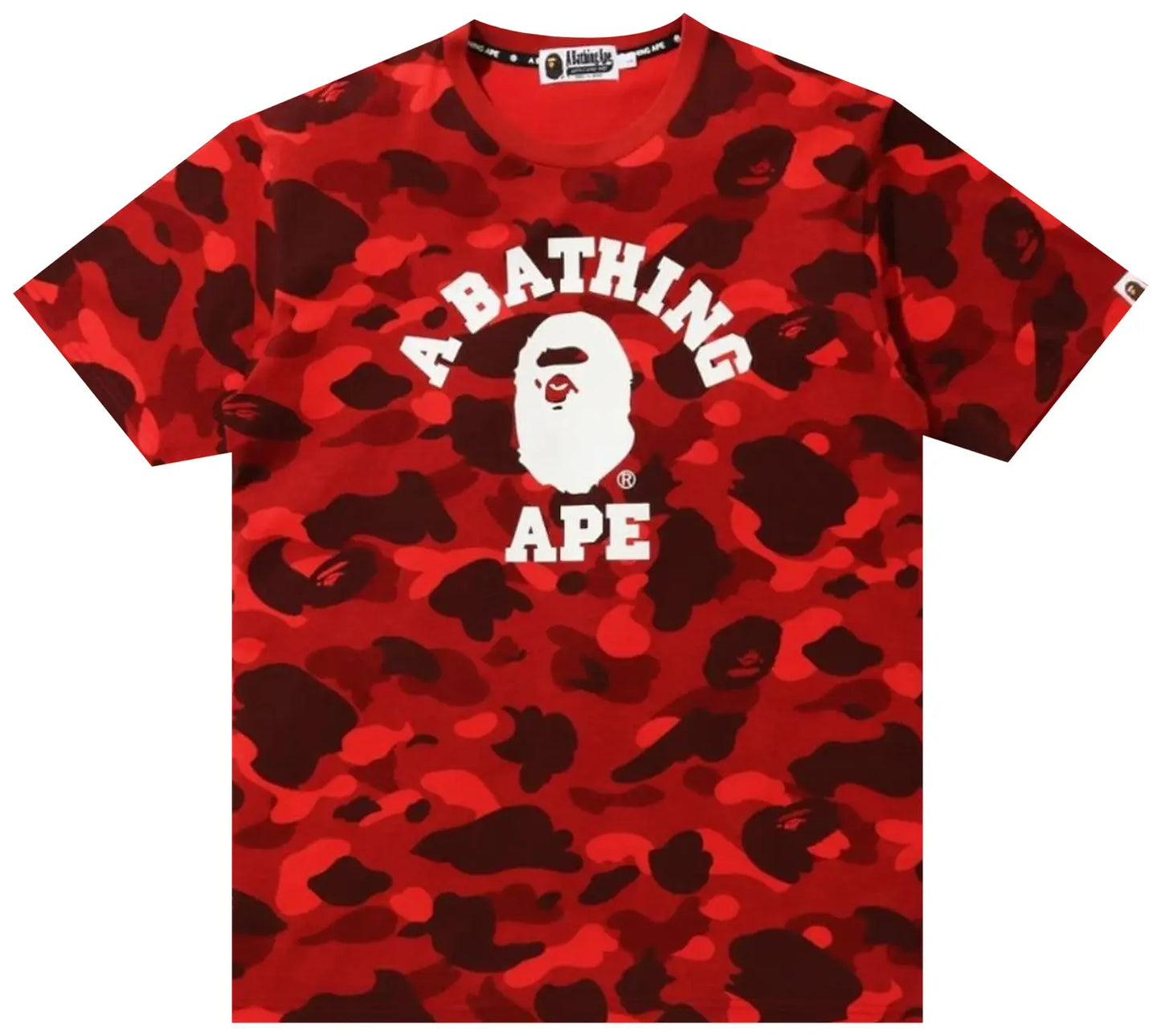 Bape Color Camo College Tee "Red"