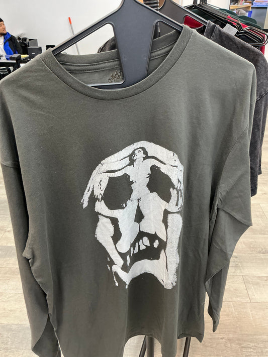 Alcmy Grey Skull long sleeve tee