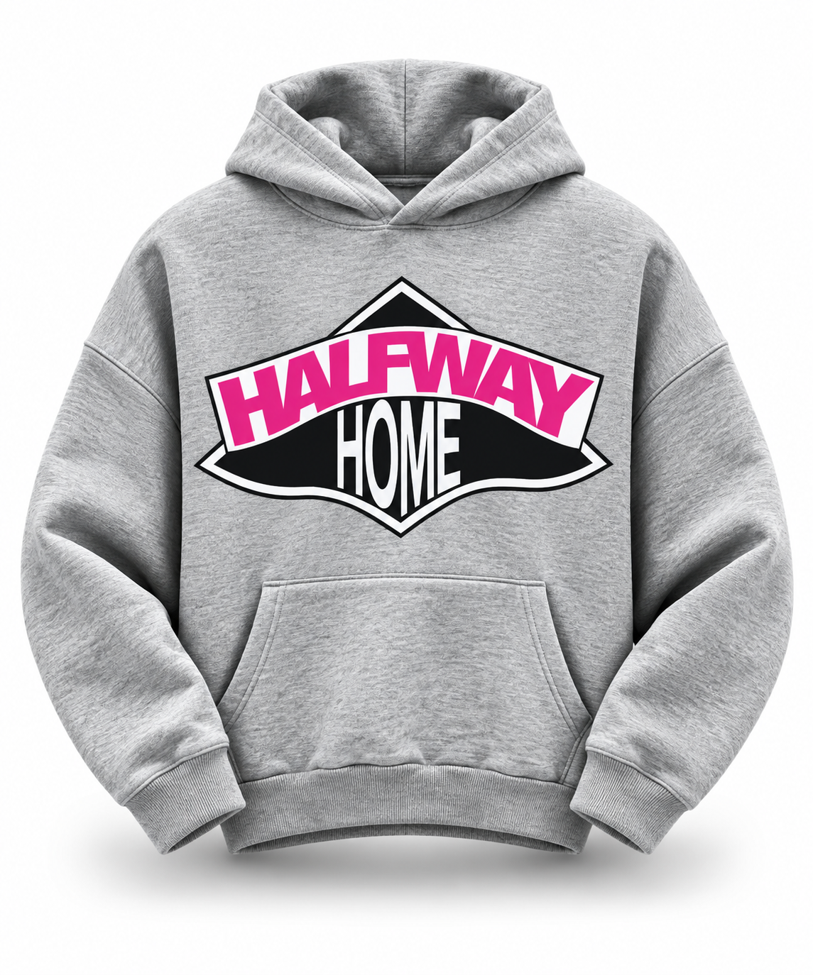 Halfway Home Hoodie “Grey/Pink”