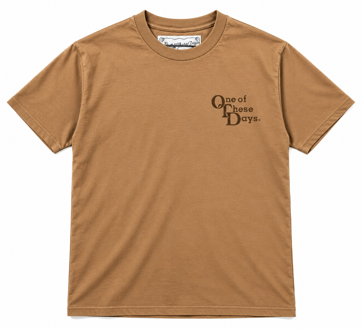 OTD Stacked Logo Tee "Light Brown"