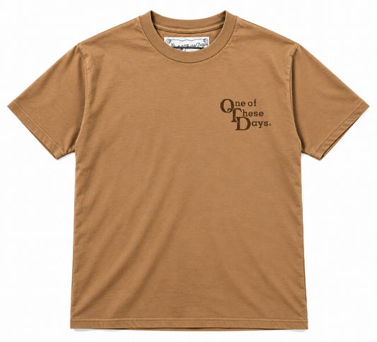 OTD Stacked Logo Tee "Light Brown"