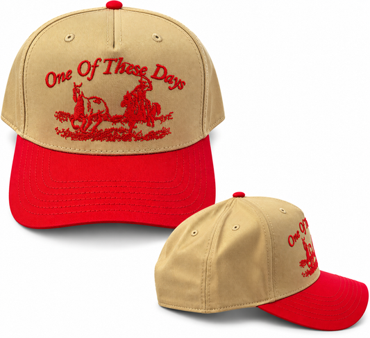 OTD Just For A Moment 5 Panel Hat “Khaki/Red”