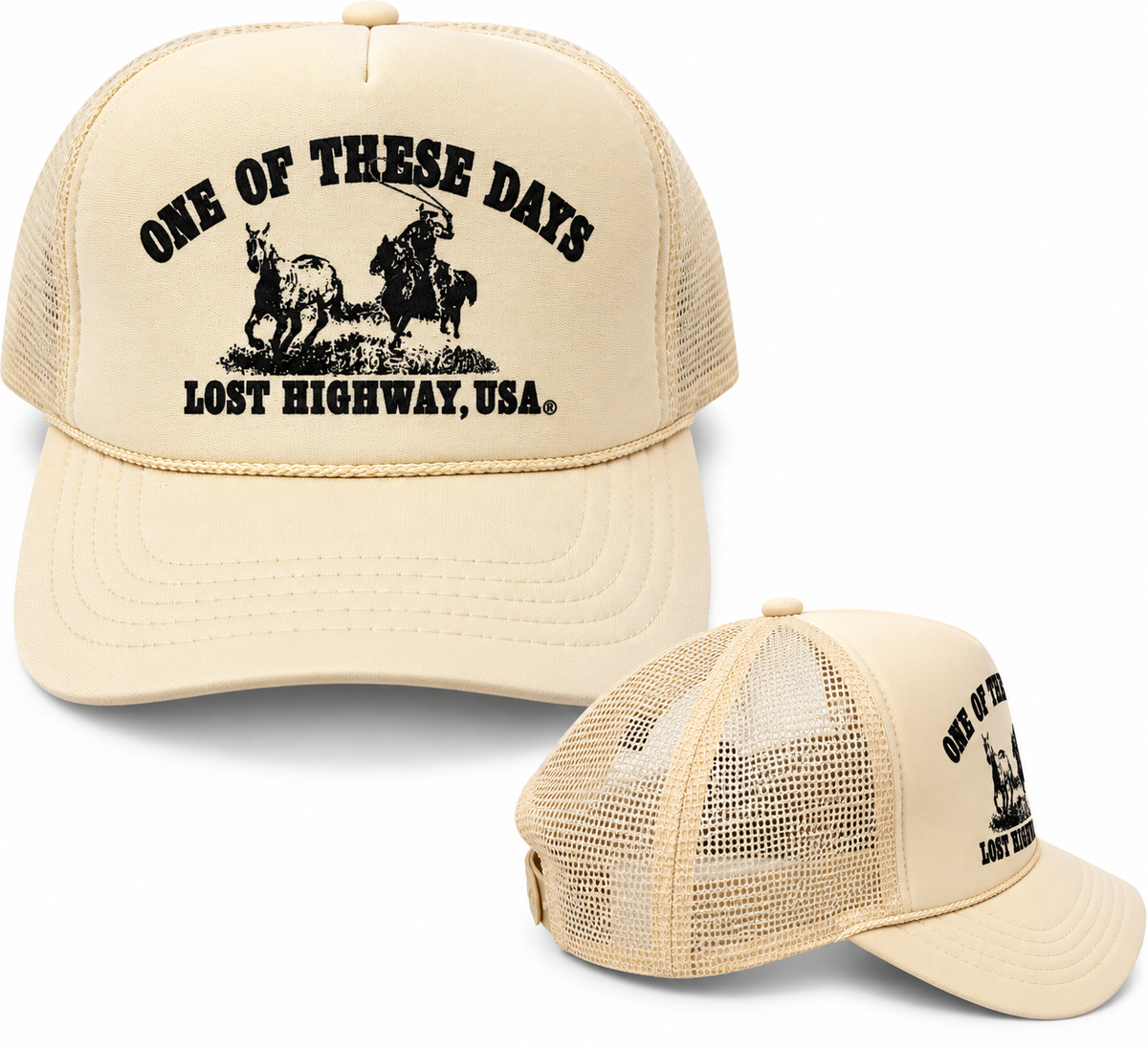 OTD Lost Highway Foam Trucker Hat “Tan”
