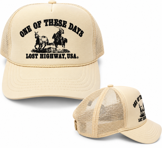 OTD Lost Highway Foam Trucker Hat “Tan”