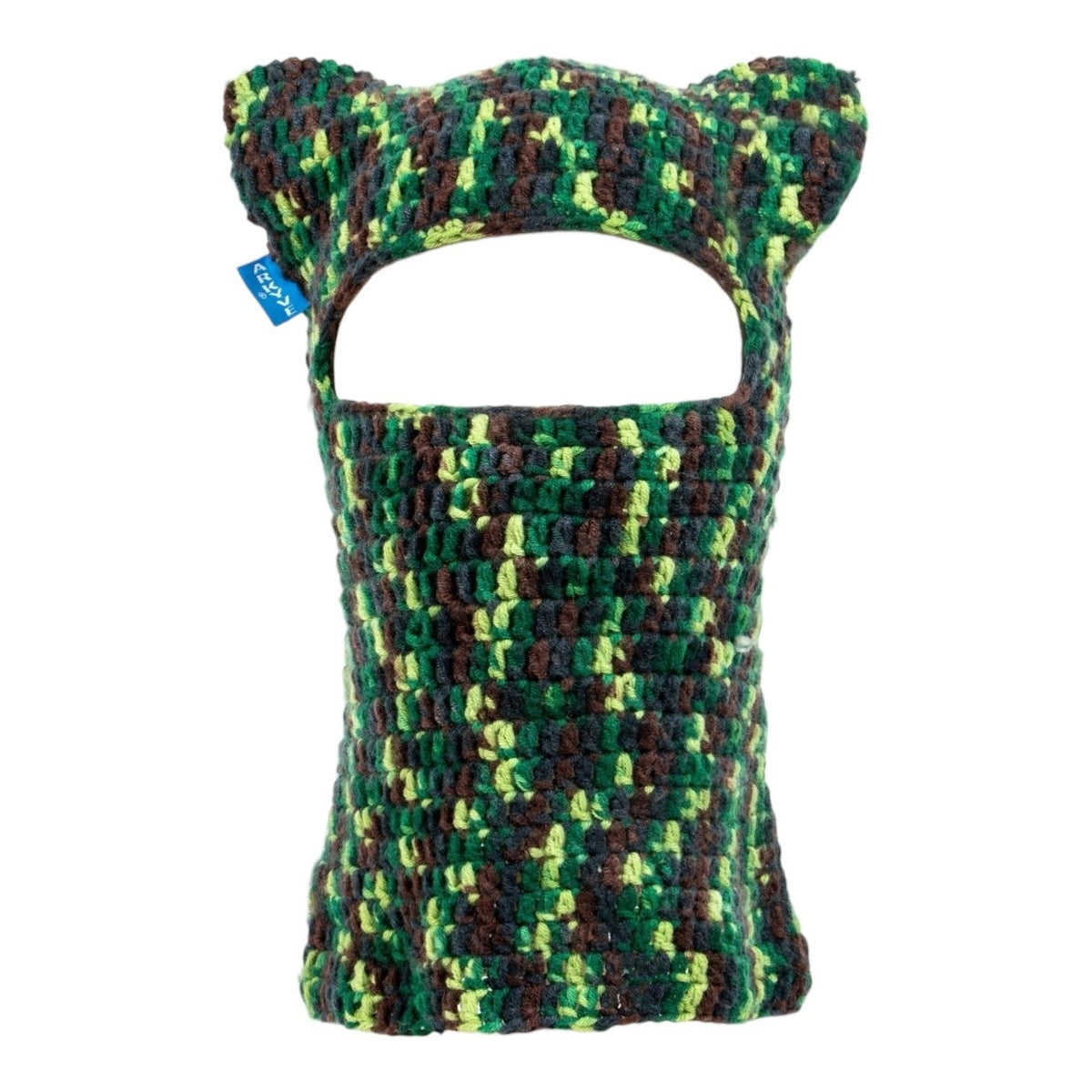 ARKYVE Jungle Camo Crochet Cat Mask