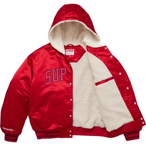 Supreme M&N Hooded Varsity Jacket