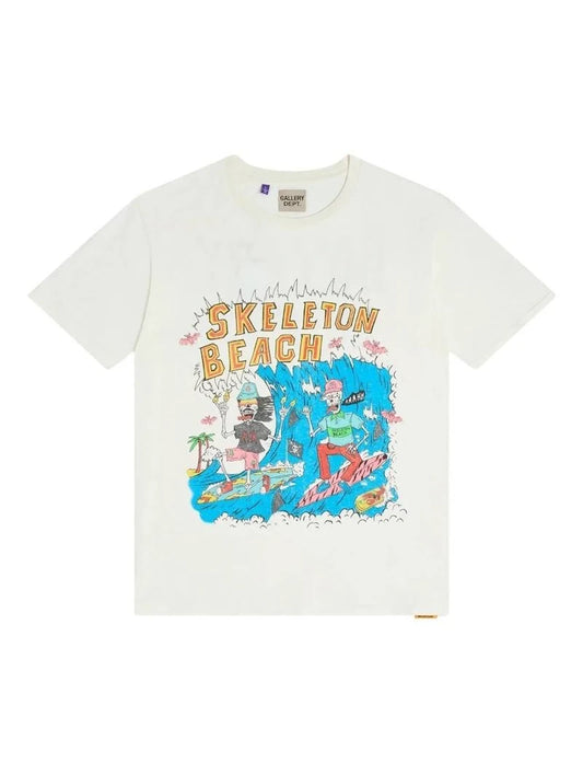 Gallery Dept Skeleton Beach Surf Tee Light Archival White