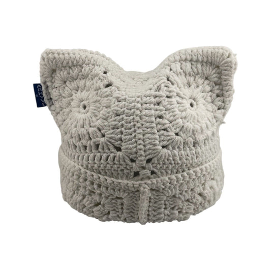 ARKYVE Snow Crochet Cat Hat