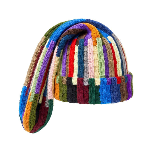 ARKYVE Spectrum Stripe Crochet Sock Hat